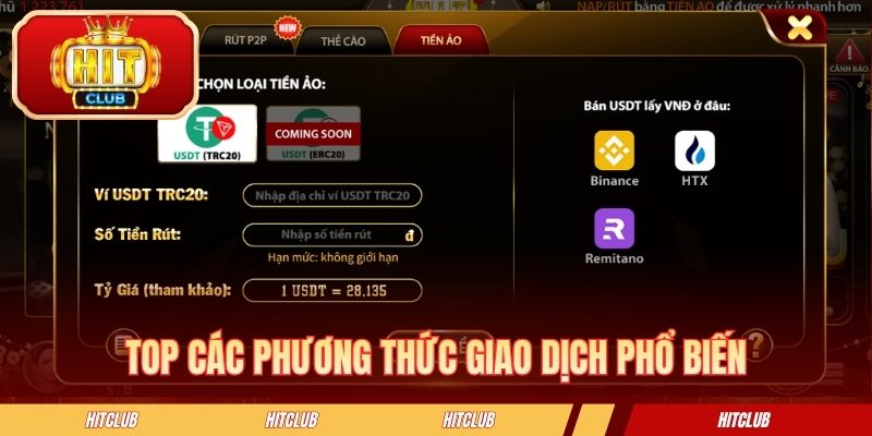 Các phương thức giao dịch phổ biến